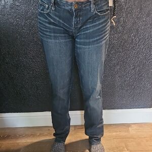 American Eagle Outfitters Dark Blue Straight Leg Jeans